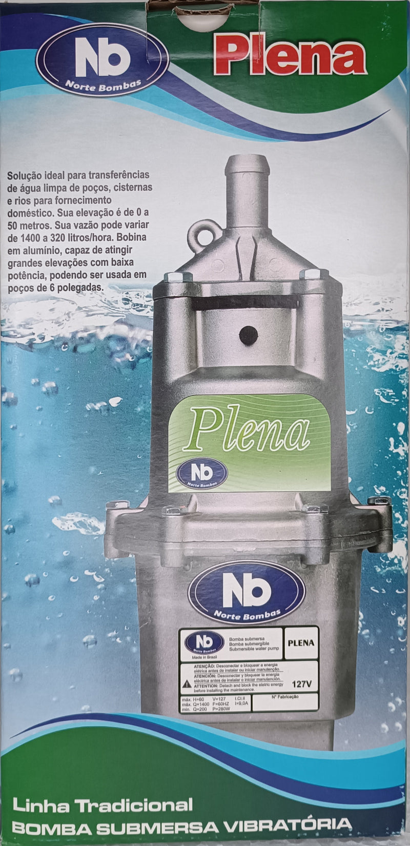 Bomba Submersa Sapo Para Poço Modelo Plena 127 ou 220 Volts 280 Wats