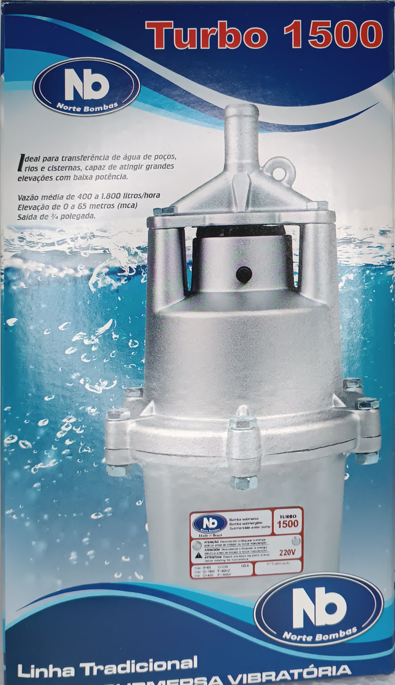 Bomba Submersa Sapo Modelo Turbo 1500 127 ou 220 Volts 360 Wats